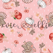 Load image into Gallery viewer, Pink Turkeys & Pumpkins - Multiple Colors