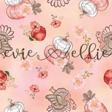 Load image into Gallery viewer, Pink Turkeys & Pumpkins - Multiple Colors