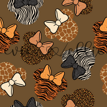 Load image into Gallery viewer, Animal Print Mouse Bow Ears-- Multiple Colors
