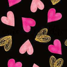 Load image into Gallery viewer, Pink and Gold Hearts -- Multiple Colors
