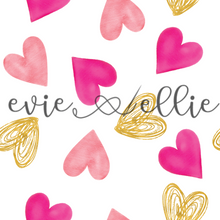 Load image into Gallery viewer, Pink and Gold Hearts -- Multiple Colors