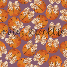 Load image into Gallery viewer, Basketballs and Leopard Bows- Multiple Colors