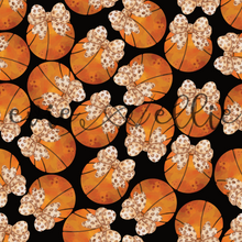 Load image into Gallery viewer, Basketballs and Leopard Bows- Multiple Colors