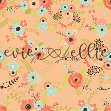 Load image into Gallery viewer, Orange and Blue Flowers -- Multiple Colors