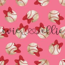 Load image into Gallery viewer, Baseballs and Bows- Multiple Colors