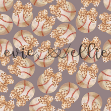 Load image into Gallery viewer, Baseballs and Leopard Bows- Multiple Colors