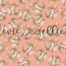 Load image into Gallery viewer, Baseballs and Leopard Bows- Multiple Colors