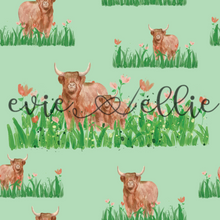 Load image into Gallery viewer, Highland Cows & Orange Flowers-- Multiple Colors