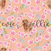 Load image into Gallery viewer, Pink Flowers and Cows