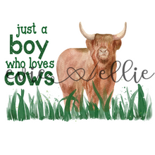 Load image into Gallery viewer, Just a Boy Who Love Cows-- Multiple Options