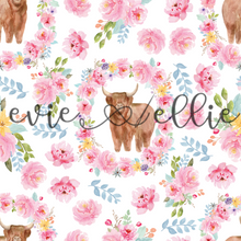 Load image into Gallery viewer, Pink Flowers and Cows