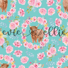 Load image into Gallery viewer, Pink Flowers and Cows