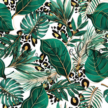 Load image into Gallery viewer, Leopard Tropical Leaves-- Multiple Colors