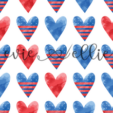 Load image into Gallery viewer, Red, White, & Blue Hearts-- Multiple Colors