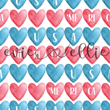 Load image into Gallery viewer, USA Hearts-- Multiple Colors