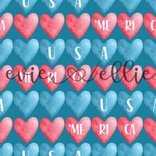 Load image into Gallery viewer, USA Hearts-- Multiple Colors