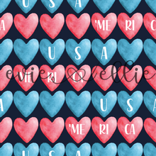 Load image into Gallery viewer, USA Hearts-- Multiple Colors