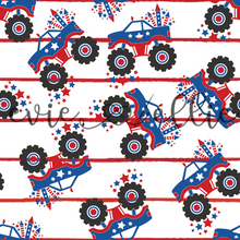 Load image into Gallery viewer, 4th of July Monster Trucks-- Multiple Colors