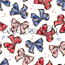 Load image into Gallery viewer, Red, White, & Blue Bows - Multiple Colors