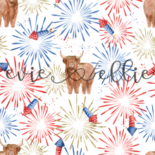 Load image into Gallery viewer, 4th of July Firework Cows-- Multiple Colors