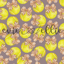 Load image into Gallery viewer, Tennis Balls and Leopard Bows- Multiple Colors
