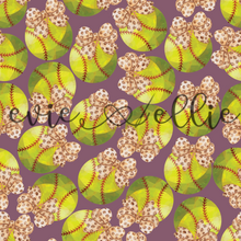 Load image into Gallery viewer, Softballs and Leopard Bows- Multiple Colors