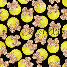 Load image into Gallery viewer, Tennis Balls and Leopard Bows- Multiple Colors