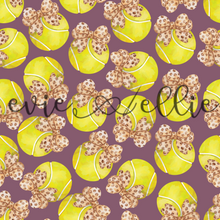 Load image into Gallery viewer, Tennis Balls and Leopard Bows- Multiple Colors