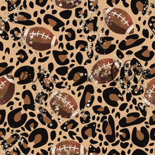 Load image into Gallery viewer, Footballs and Leopard Print- Multiple Colors