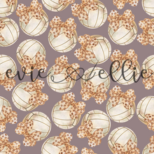 Load image into Gallery viewer, Volleyballs and Leopard Bows- Multiple Colors