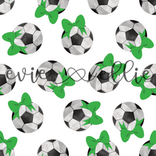 Load image into Gallery viewer, Soccer Balls and Bows- Multiple Colors