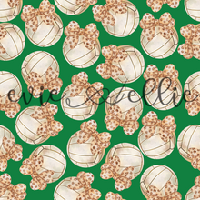 Load image into Gallery viewer, Volleyballs and Leopard Bows- Multiple Colors
