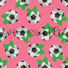 Load image into Gallery viewer, Soccer Balls and Bows- Multiple Colors