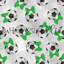 Load image into Gallery viewer, Soccer Balls and Bows- Multiple Colors