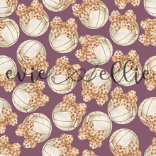 Load image into Gallery viewer, Volleyballs and Leopard Bows- Multiple Colors
