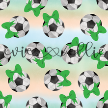 Load image into Gallery viewer, Soccer Balls and Bows- Multiple Colors
