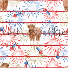 Load image into Gallery viewer, 4th of July Firework Cows-- Multiple Colors