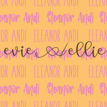 Load image into Gallery viewer, Two Fonts Name-- Spring Colors