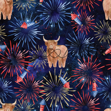 Load image into Gallery viewer, 4th of July Firework Cows-- Multiple Colors
