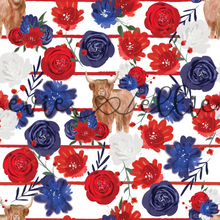 Load image into Gallery viewer, 4th of July Flower Cows-- Multiple Colors
