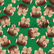 Load image into Gallery viewer, Footballs and Leopard Bows- Multiple Colors