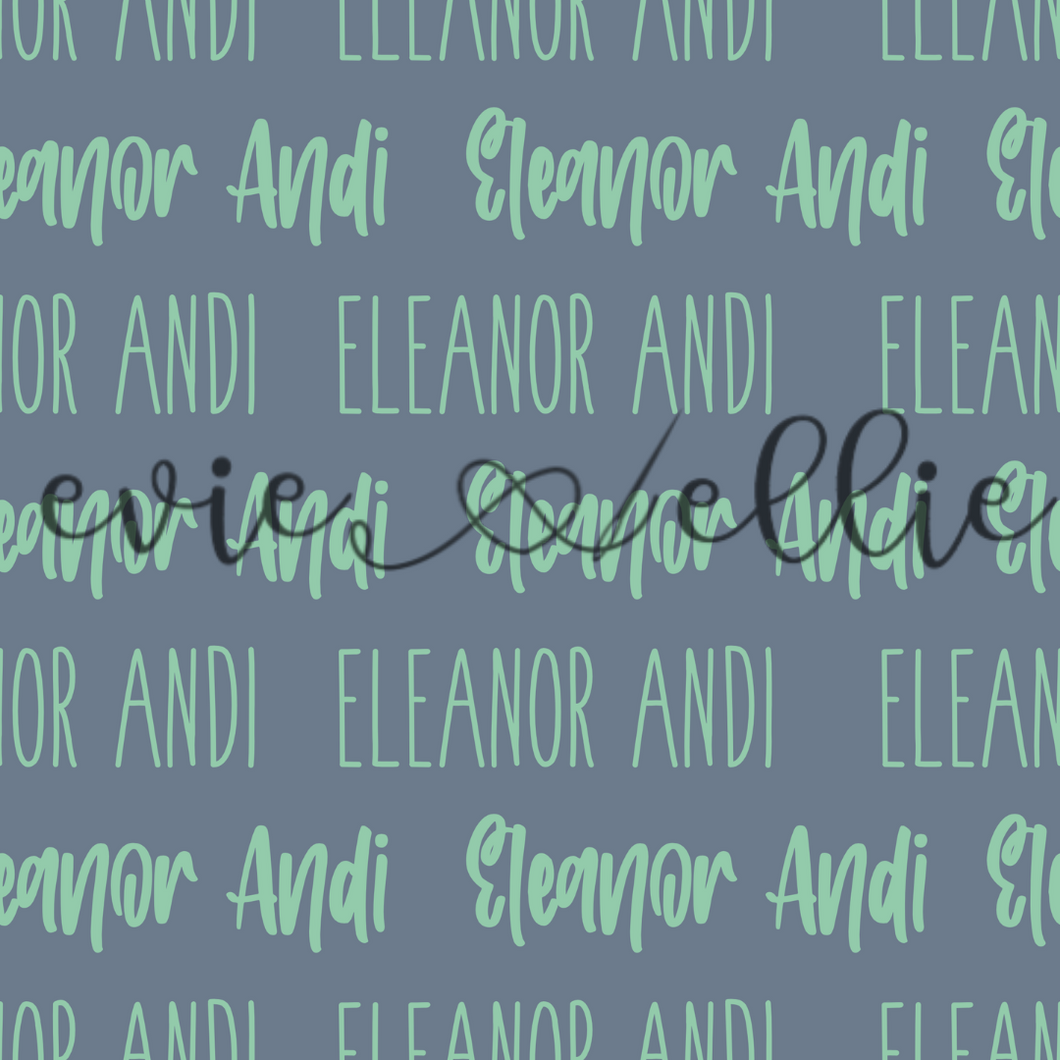 Two Fonts Name-- Summer Colors