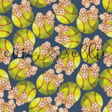 Load image into Gallery viewer, Softballs and Leopard Bows- Multiple Colors