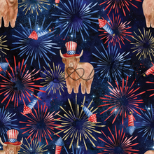 Load image into Gallery viewer, 4th of July Firework Cows with Hats-- Multiple Colors