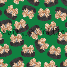 Load image into Gallery viewer, Hockey Pucks and Leopard Bows- Multiple Colors