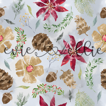 Load image into Gallery viewer, Pinecones and Poinsettias - Multiple Colors