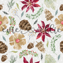 Load image into Gallery viewer, Pinecones and Poinsettias - Multiple Colors