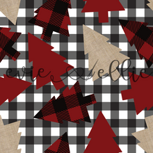 Load image into Gallery viewer, Buffalo Plaid, Linen, & Red Trees-- Multiple Colors
