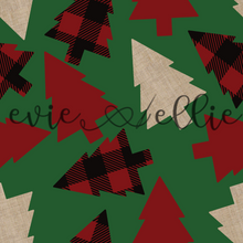 Load image into Gallery viewer, Buffalo Plaid, Linen, & Red Trees-- Multiple Colors