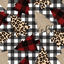 Load image into Gallery viewer, Buffalo Plaid, Linen, & Leopard Trees-- Multiple Colors